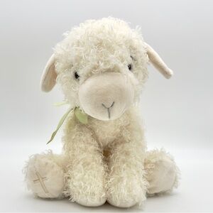 Hallmark Plush Little Blessing Lamb Of God Cream Curly Cross Christian 12"